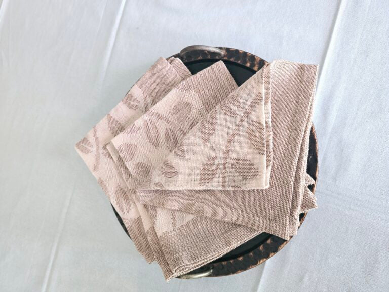 Pure Cotton Handwoven Jacquard Napkins Set