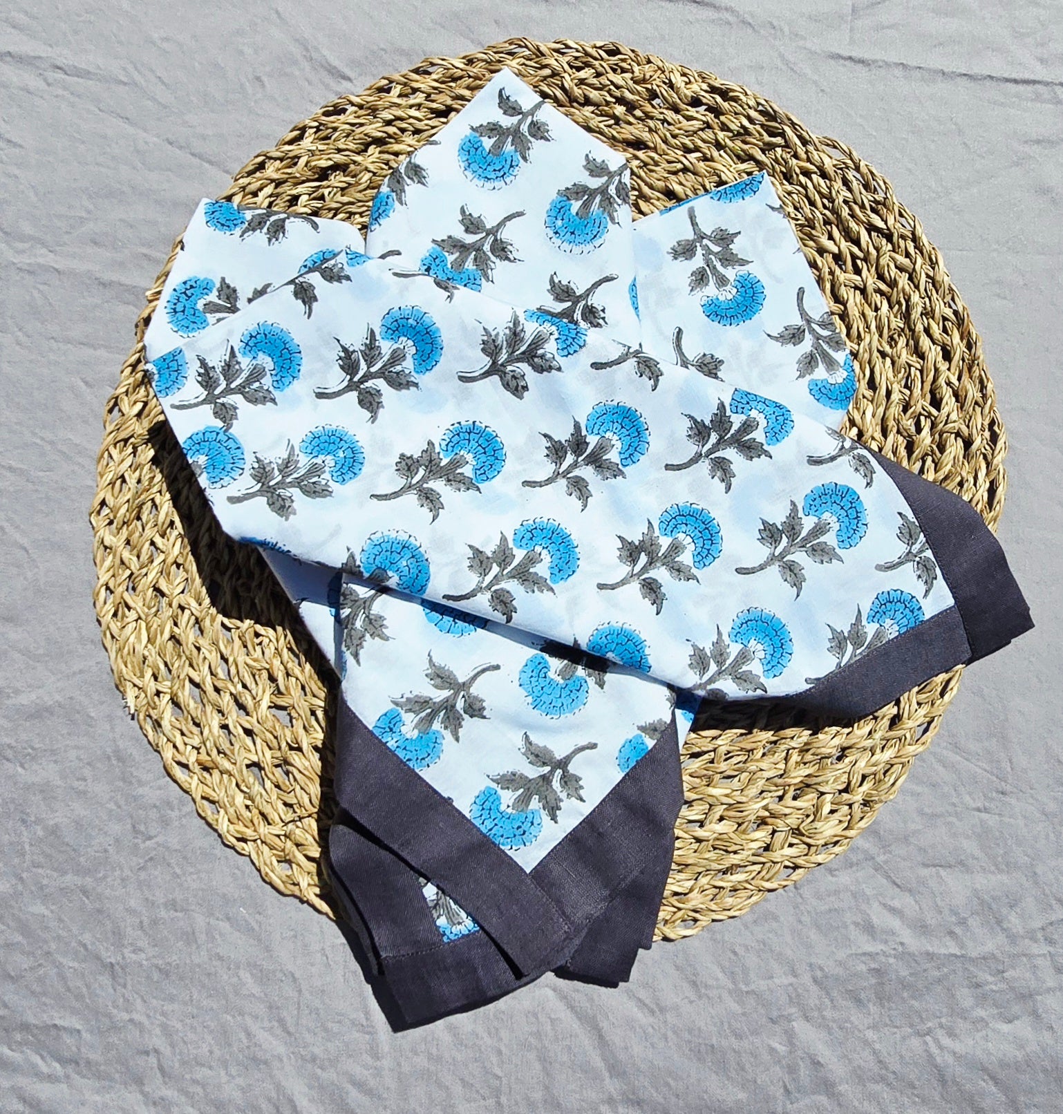 Pure Cotton Hand block Printed Napkin