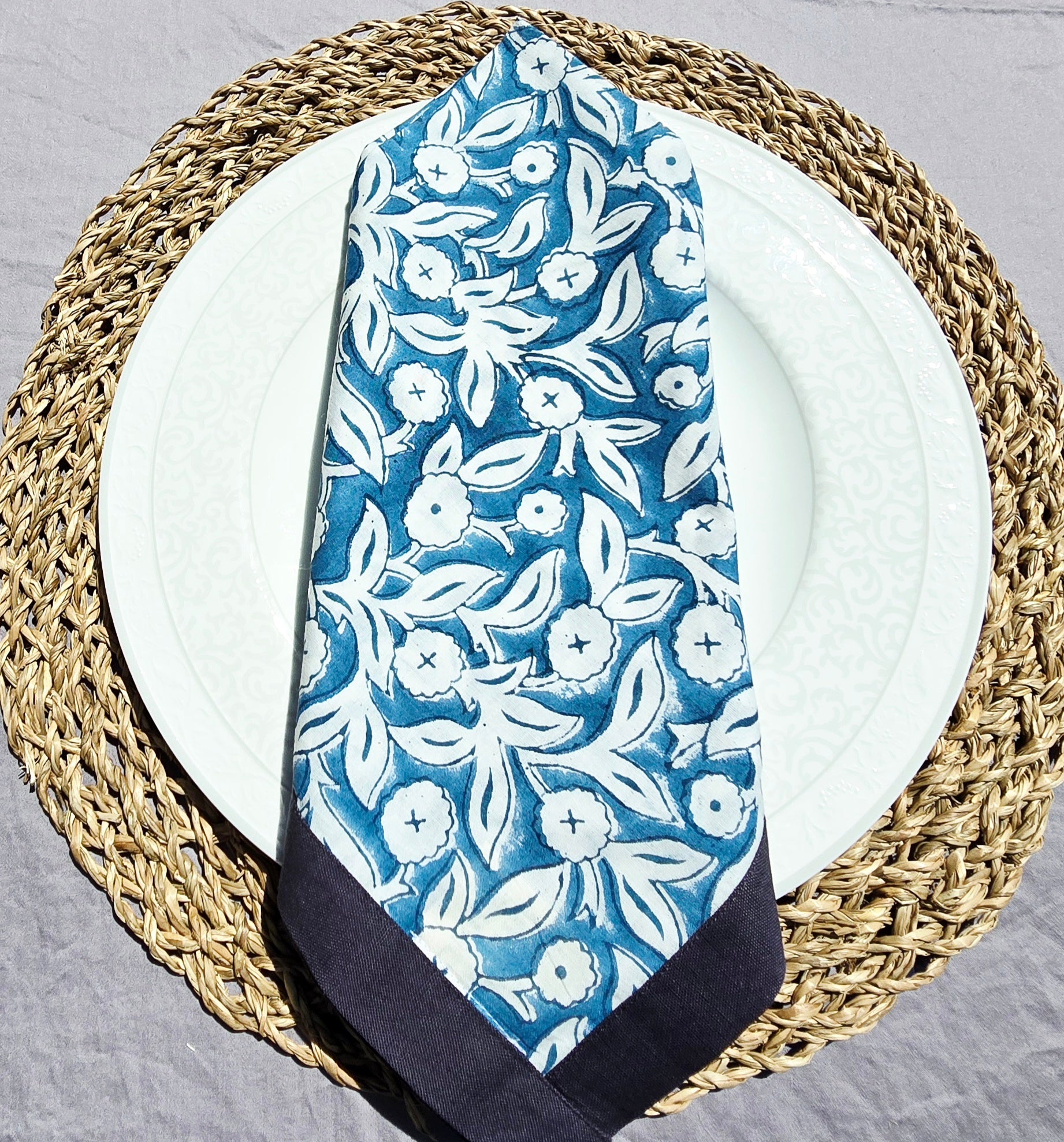 Pure Cotton Hand block Printed Napkin