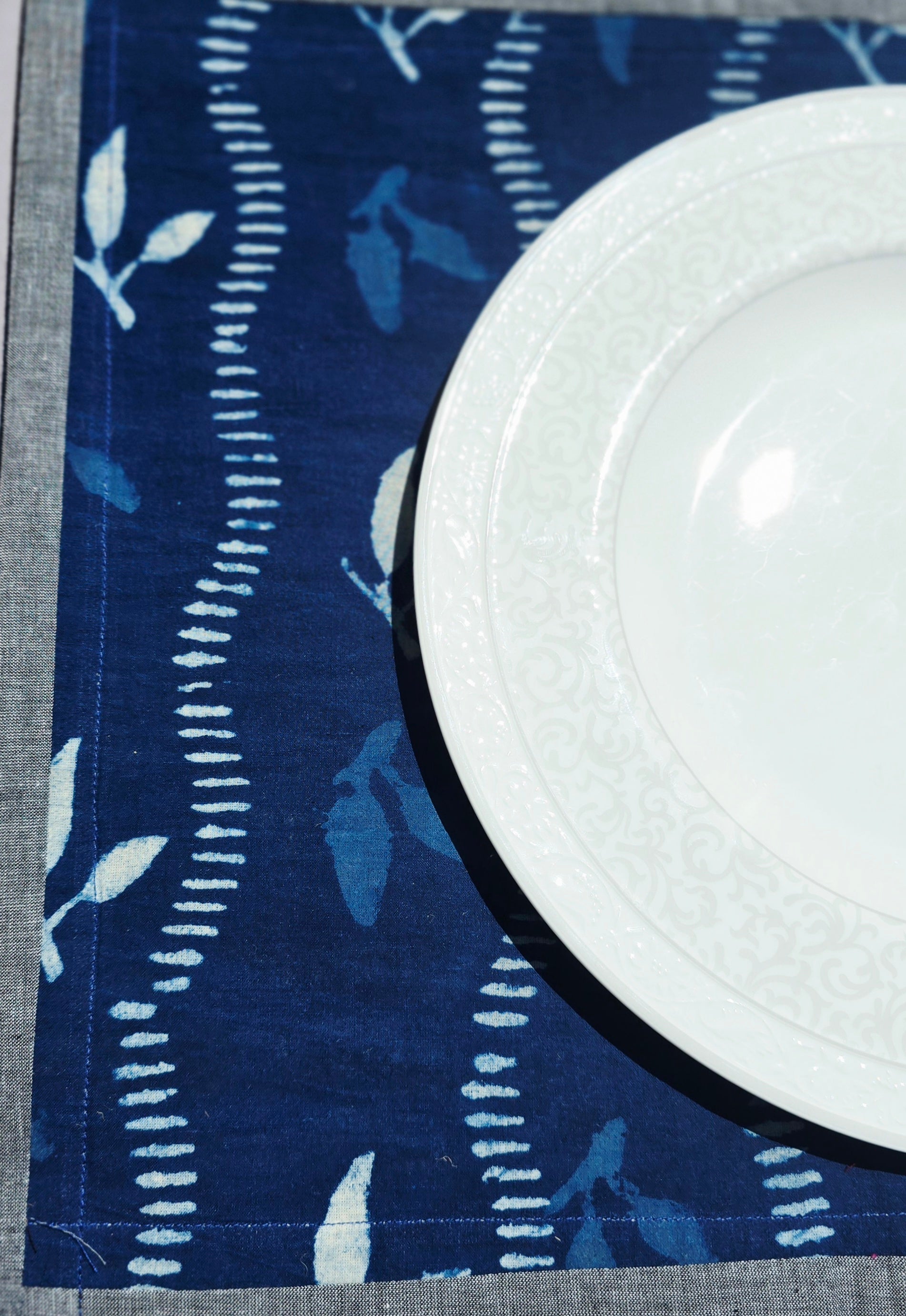 Handcrafted Cotton Indigo Placemat