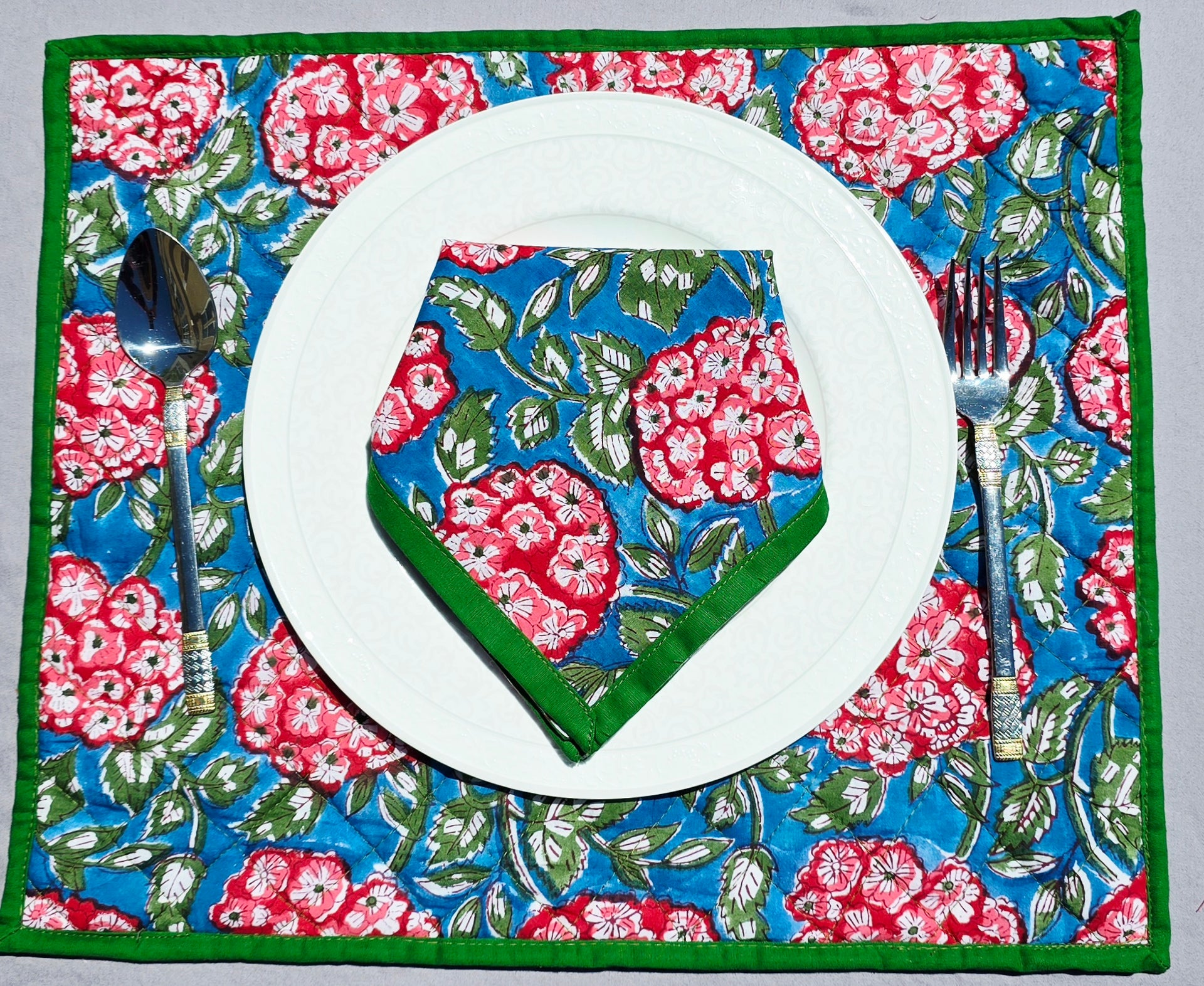 Wildflower Pure Cotton Hand block Printed Napkin