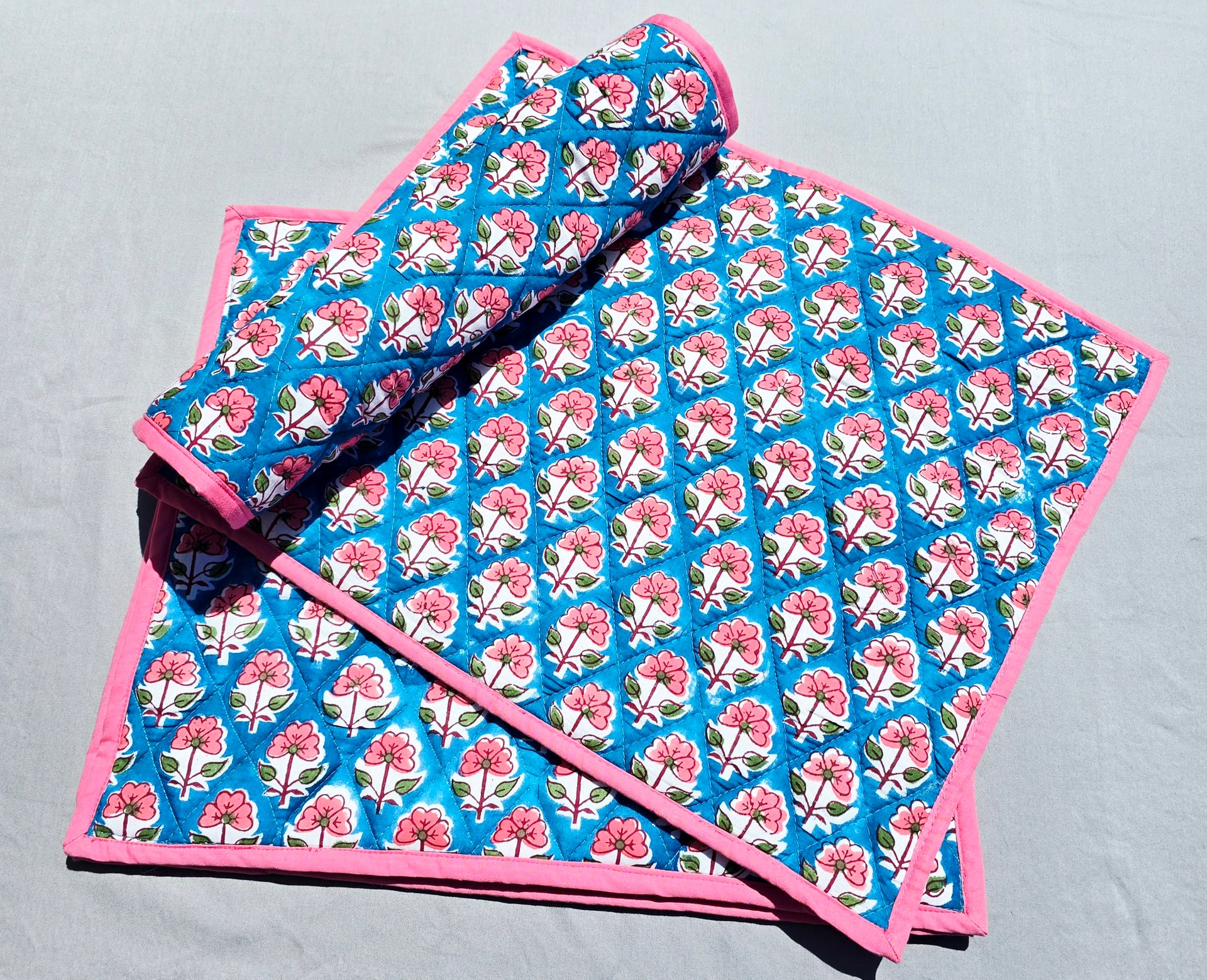 California Wild Rose Cotton Quilted Placemat