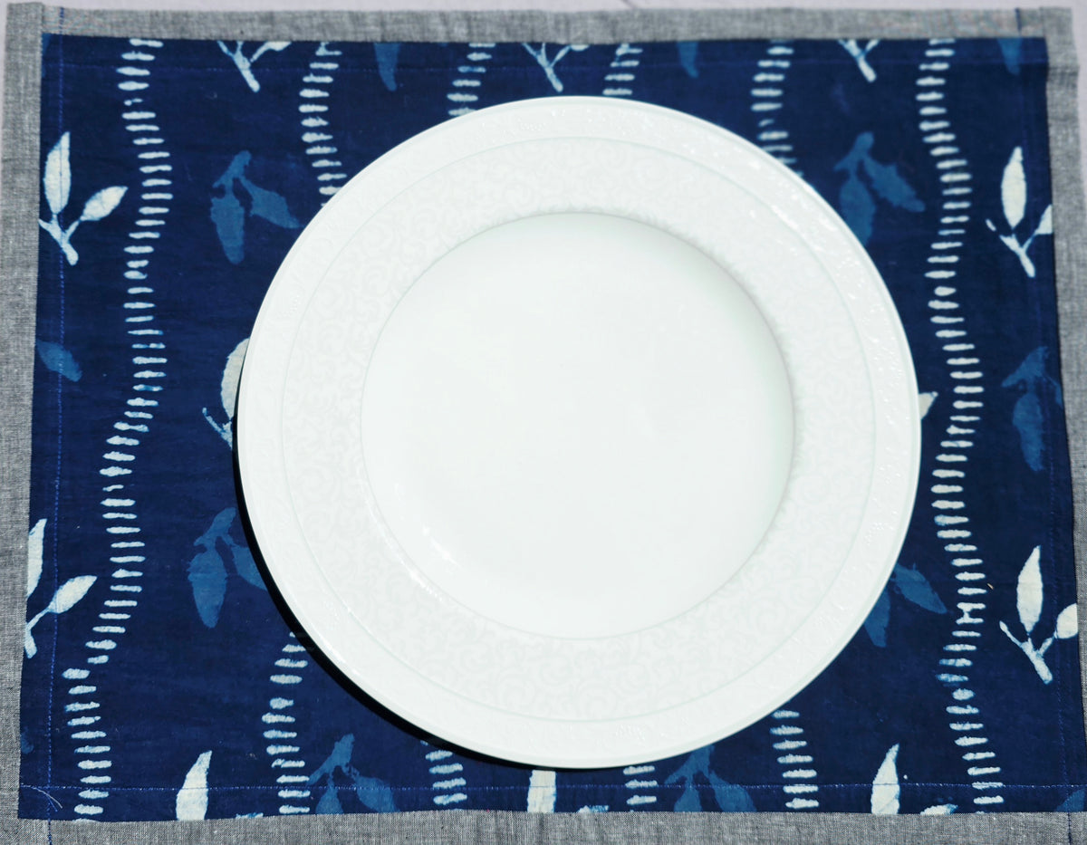 Handcrafted Cotton Indigo Placemat