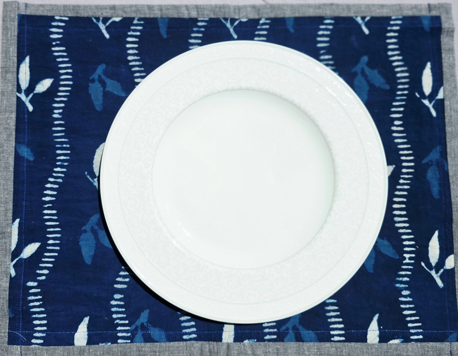 Handcrafted Cotton Indigo Placemat