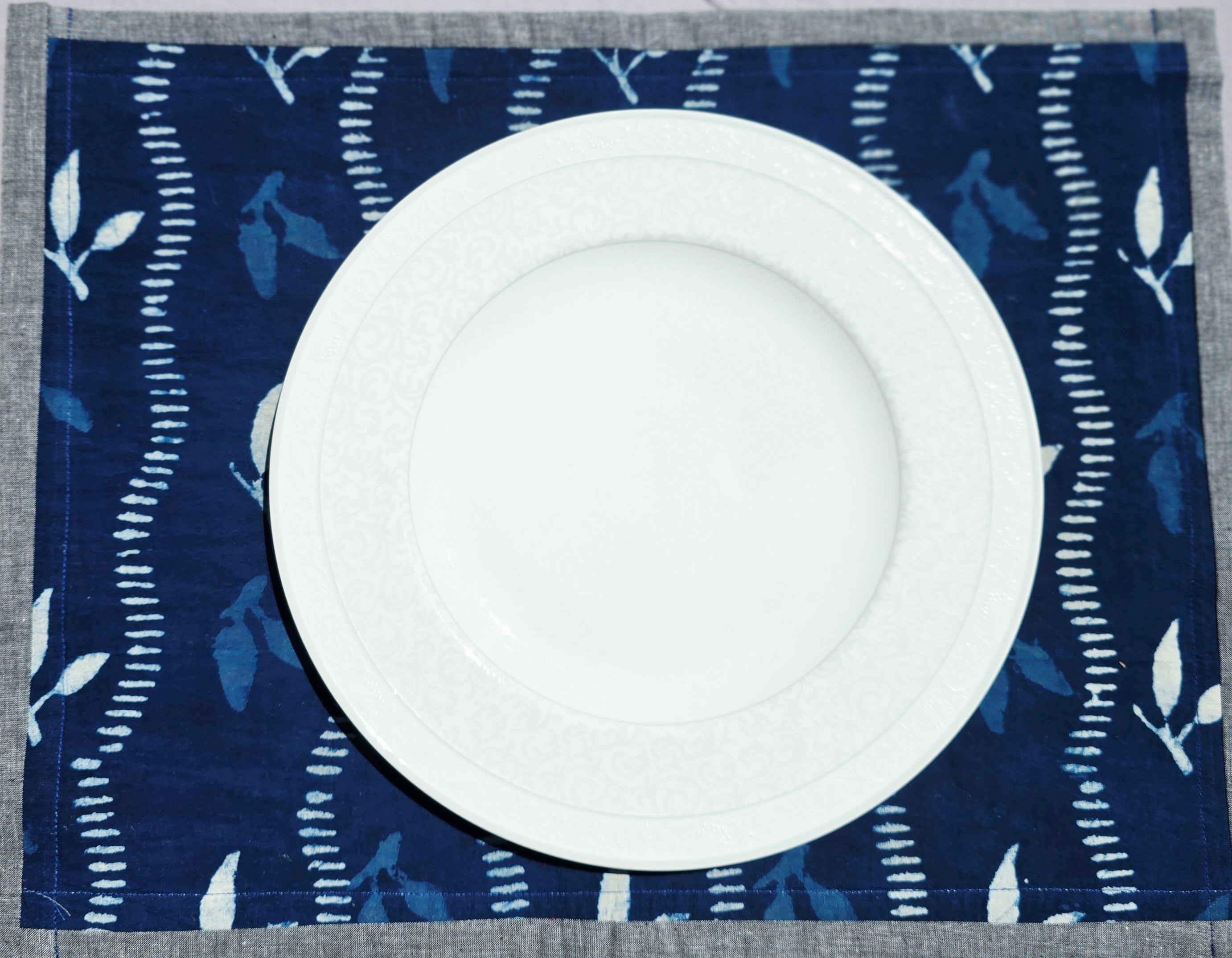 Handcrafted Cotton Indigo Placemat