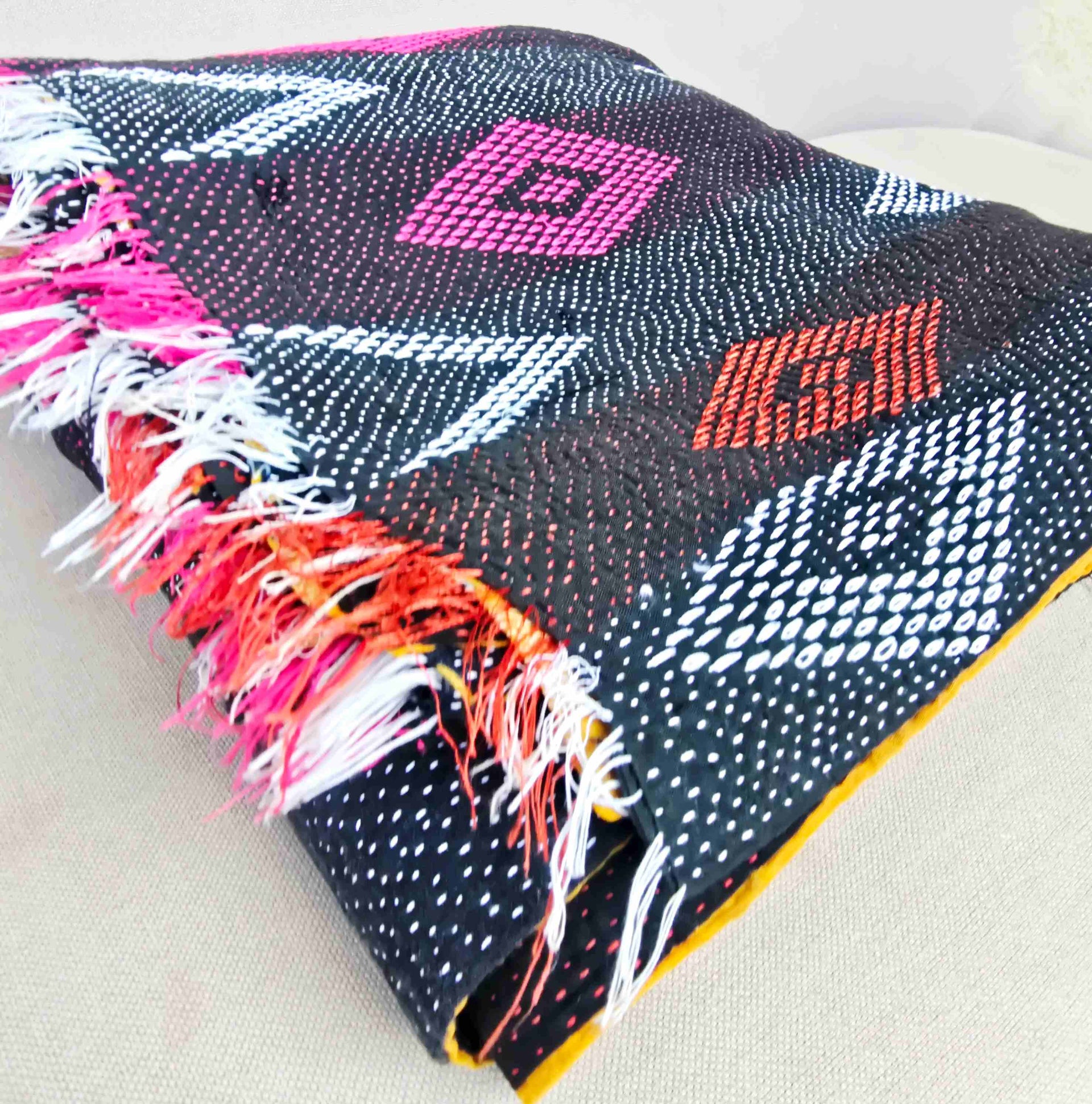 The Diamond Kantha Throw