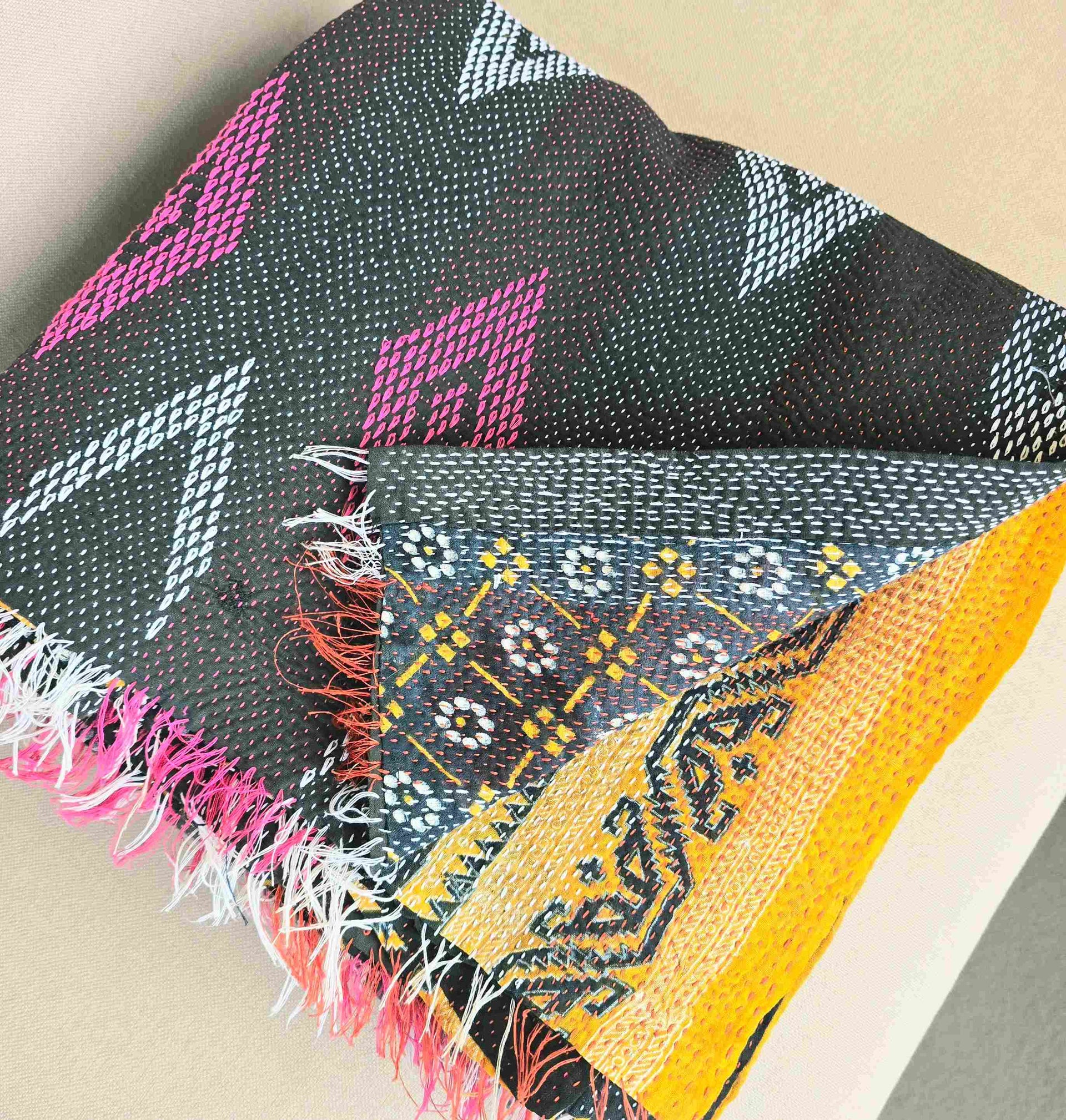 The Diamond Kantha Throw