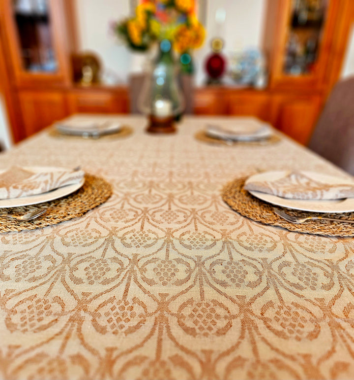 Fern garden Pure Cotton Handwoven Jacquard Table cover