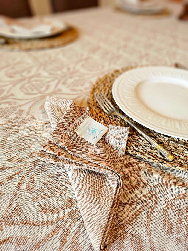 Fern garden Pure Cotton Handwoven Jacquard Table cover