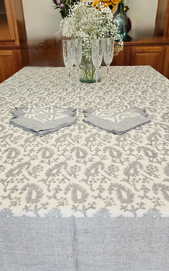 Fern garden Pure Cotton Handwoven Jacquard Table cover