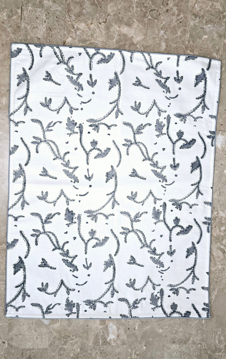 White Organic Cotton Kantha Placemat Set