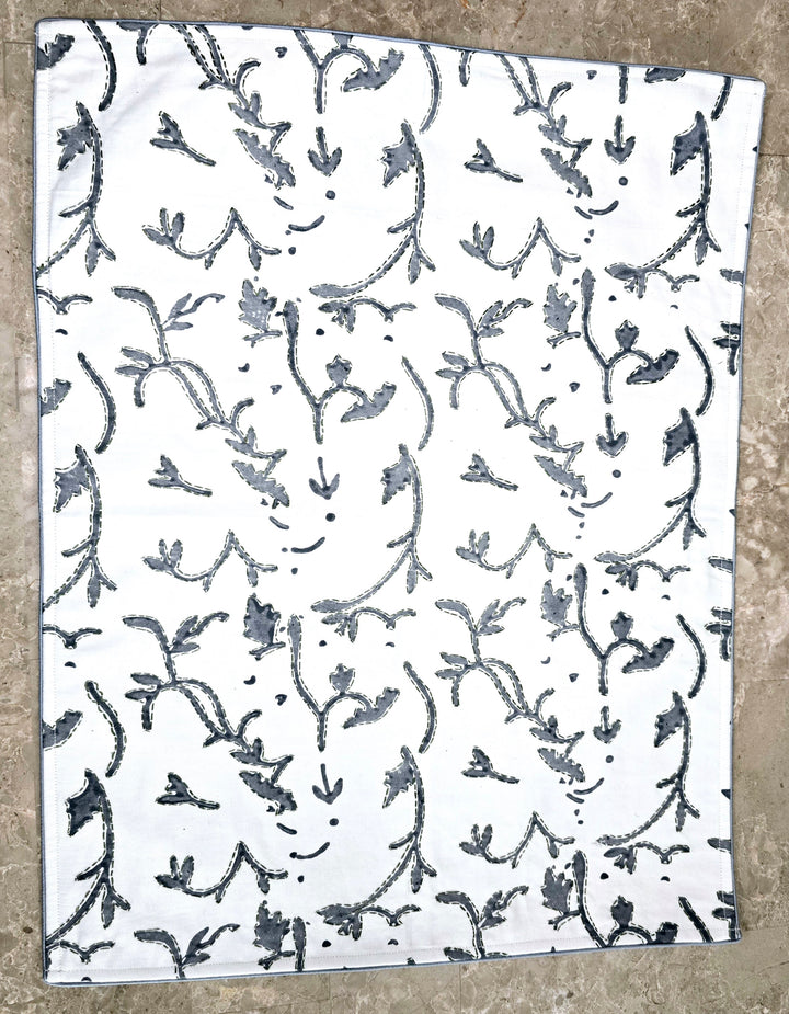 White Organic Cotton Kantha Placemat Set