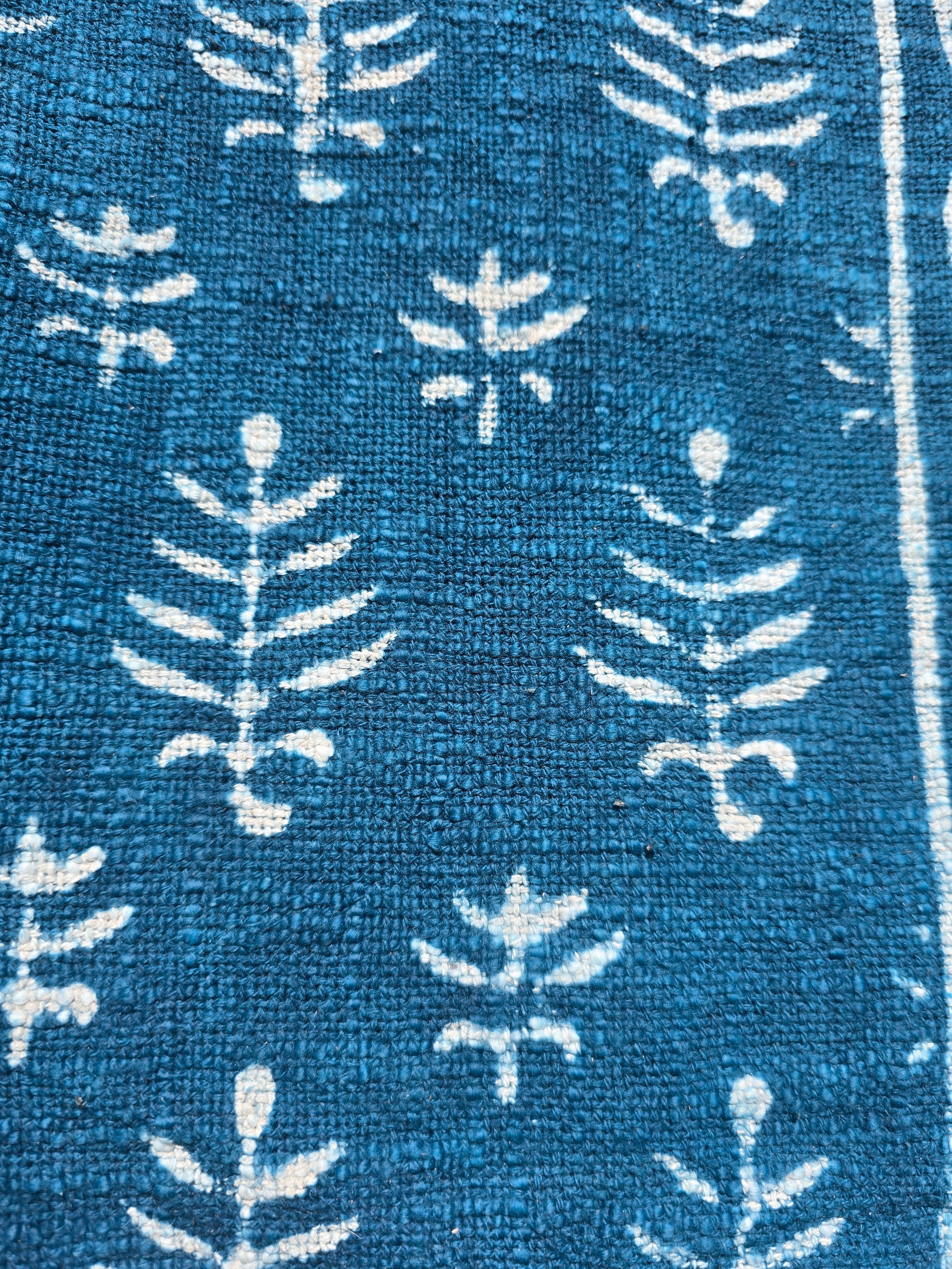 Indigo Slub Cotton Throw Blanket – Handmade Cotton Throw - Ohana Earth