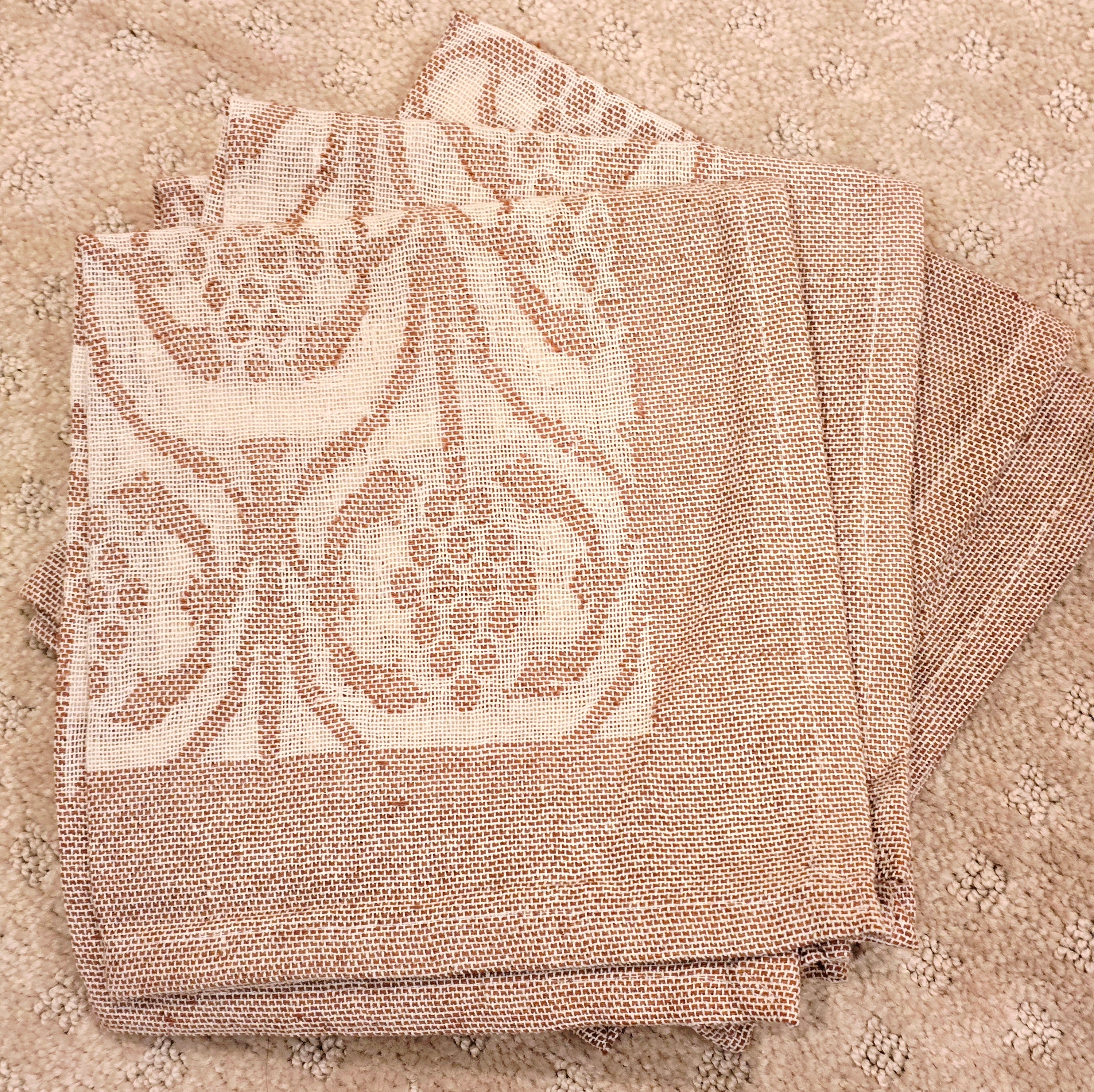 Pure Cotton Handwoven Jacquard Napkins Set - Ohana Earth