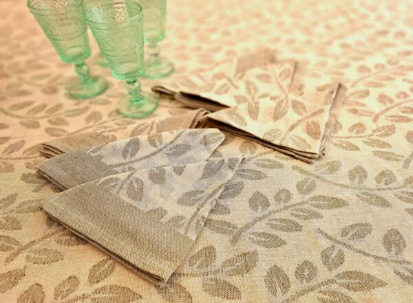 Fern-garden Pure Cotton Handwoven Jacquard Table cover - Image 2