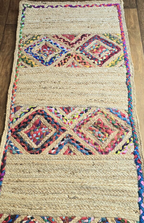 Handwoven Jute Rug – 2x5 Natural Fiber Area Rug