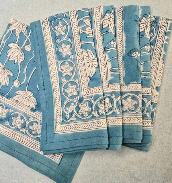 Blue Floral Placemat Set - Image 5