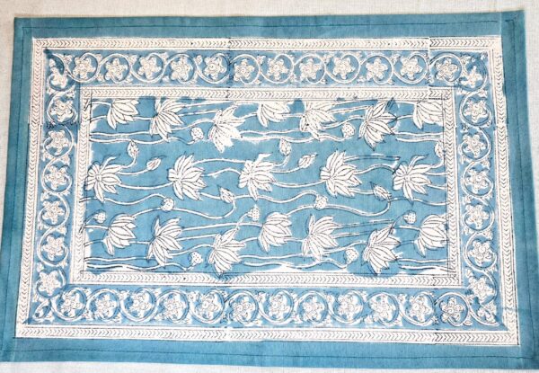 Blue Floral Placemat Set - Image 2