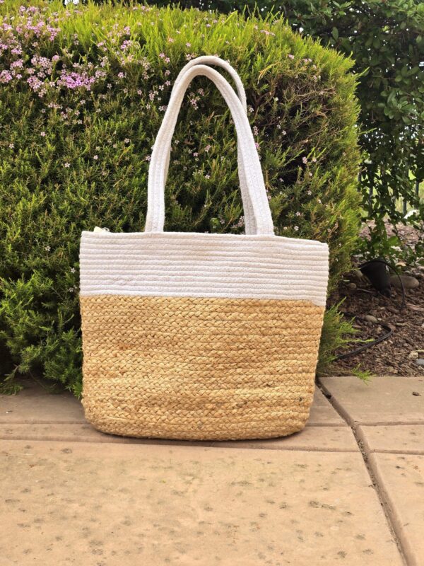 Ohana Woven, Lined Jute Tote Bag - Image 2