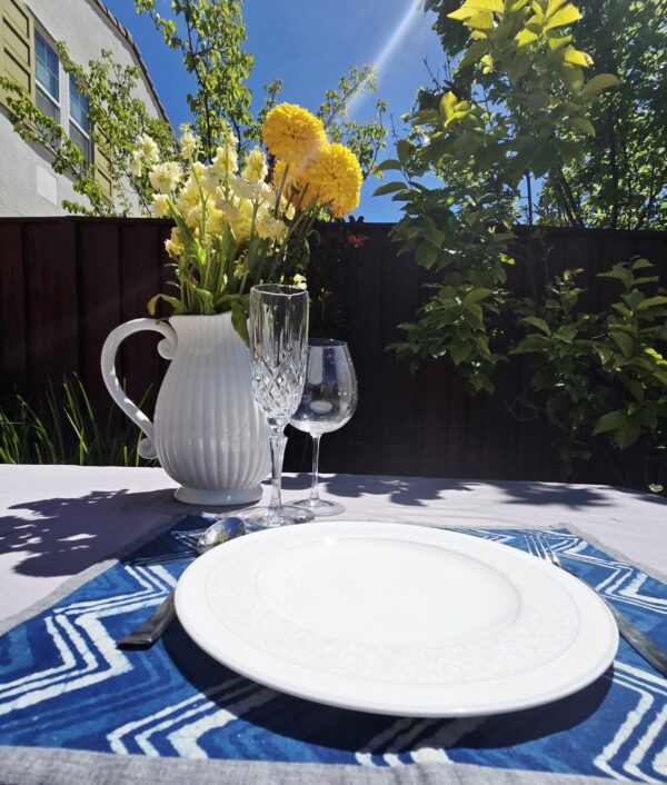 Hand-Dyed Indigo Cotton Placemats – Rustic & Sustainable | Ohana Earth
