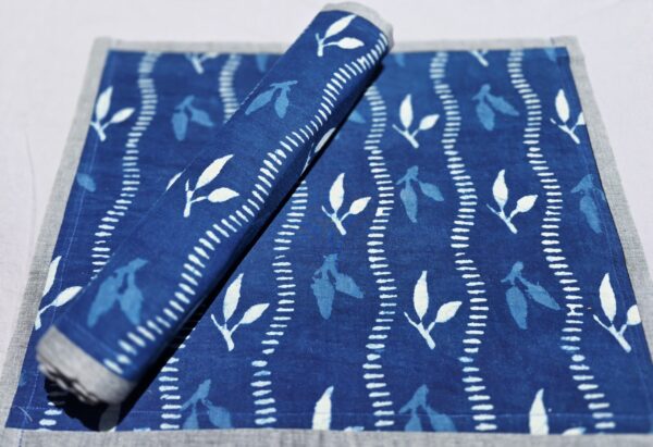 Hand-Dyed Indigo Cotton Placemats – Rustic & Sustainable | Ohana Earth