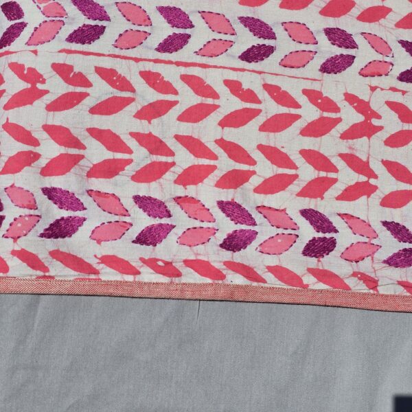 Just Petals Block Printed Embroidered Table Runner - Image 5