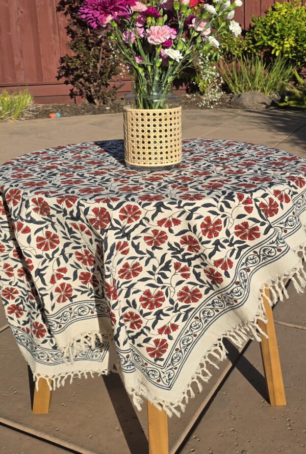 Wild Flower Kora Cotton Table Cloth - Image 4