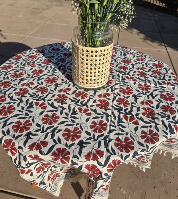 Wild Flower Kora Cotton Table Cloth - Image 3